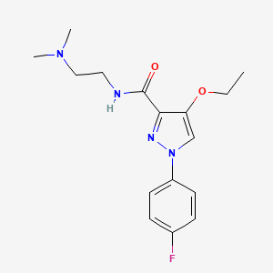 molecular formula C16H21FN4O2 B2704358 N-(2-(dimethylamino)ethyl)-4-ethoxy-1-(4-fluorophenyl)-1H-pyrazole-3-carboxamide CAS No. 1172281-60-5