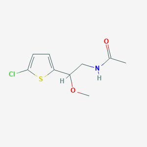 molecular formula C9H12ClNO2S B2704362 N-[2-(5-chlorothiophen-2-yl)-2-methoxyethyl]acetamide CAS No. 2034411-73-7