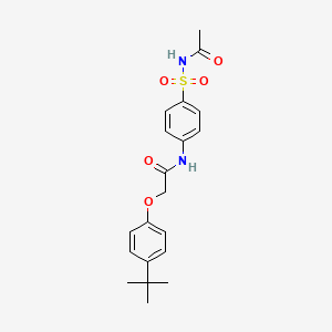 molecular formula C20H24N2O5S B2704363 N-[4-(acetylsulfamoyl)phenyl]-2-(4-tert-butylphenoxy)acetamide CAS No. 445409-29-0