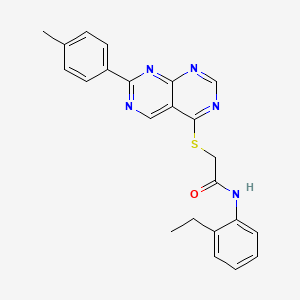 N-(2-ethylphenyl)-2-((7-(p-tolyl)pyrimido[4,5-d]pyrimidin-4-yl)thio)acetamide
