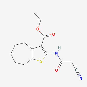 ethyl 2-[(cyanoacetyl)amino]-5,6,7,8-tetrahydro-4H-cyclohepta[b]thiophene-3-carboxylate