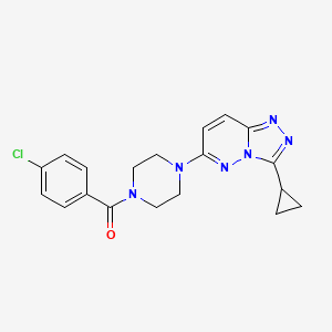 (4-Chlorophenyl)(4-(3-cyclopropyl-[1,2,4]triazolo[4,3-b]pyridazin-6-yl)piperazin-1-yl)methanone
