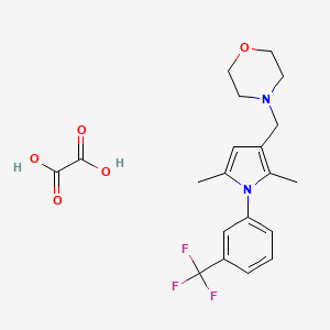 4-((2,5-dimethyl-1-(3-(trifluoromethyl)phenyl)-1H-pyrrol-3-yl)methyl)morpholine oxalate