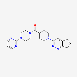 2-[4-(1-{5H,6H,7H-cyclopenta[c]pyridazin-3-yl}piperidine-4-carbonyl)piperazin-1-yl]pyrimidine