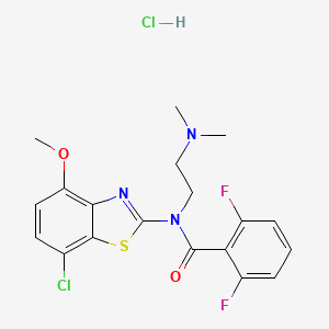 N-(7-chloro-4-methoxybenzo[d]thiazol-2-yl)-N-(2-(dimethylamino)ethyl)-2,6-difluorobenzamide hydrochloride