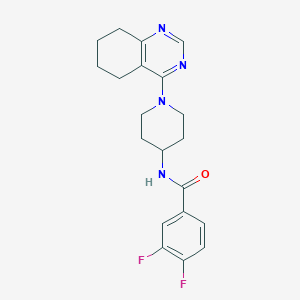 3,4-difluoro-N-(1-(5,6,7,8-tetrahydroquinazolin-4-yl)piperidin-4-yl)benzamide