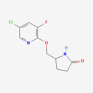 5-{[(5-Chloro-3-fluoropyridin-2-yl)oxy]methyl}pyrrolidin-2-one