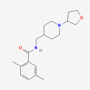 2,5-dimethyl-N-((1-(tetrahydrofuran-3-yl)piperidin-4-yl)methyl)benzamide