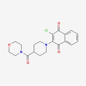 2-Chloro-3-[4-(morpholinocarbonyl)piperidino]naphthoquinone