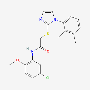 molecular formula C20H20ClN3O2S B2704442 N-(5-chloro-2-methoxyphenyl)-2-((1-(2,3-dimethylphenyl)-1H-imidazol-2-yl)thio)acetamide CAS No. 851131-72-1
