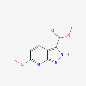 molecular formula C9H9N3O3 B2704451 methyl 6-methoxy-1H-pyrazolo[3,4-b]pyridine-3-carboxylate CAS No. 2117371-21-6