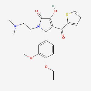 B2704452 1-(2-(dimethylamino)ethyl)-5-(4-ethoxy-3-methoxyphenyl)-3-hydroxy-4-(thiophene-2-carbonyl)-1H-pyrrol-2(5H)-one CAS No. 636991-50-9