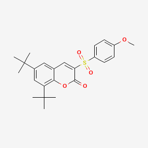 molecular formula C24H28O5S B2704485 6,8-di-tert-butyl-3-(4-methoxybenzenesulfonyl)-2H-chromen-2-one CAS No. 904450-32-4