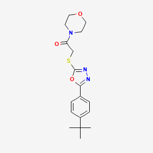 4-({[5-(4-Tert-butylphenyl)-1,3,4-oxadiazol-2-yl]thio}acetyl)morpholine
