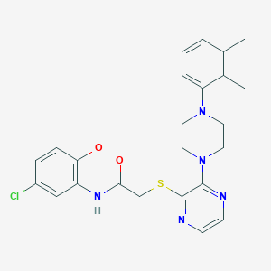 molecular formula C25H28ClN5O2S B2704494 Methyl 3-(3-methoxyphenyl)-2-morpholin-4-yl-4-oxo-3,4-dihydroquinazoline-7-carboxylate CAS No. 1030087-46-7