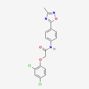 molecular formula C17H13Cl2N3O3 B2704521 2-(2,4-dichlorophenoxy)-N-[4-(3-methyl-1,2,4-oxadiazol-5-yl)phenyl]acetamide CAS No. 1226449-75-7