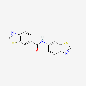 molecular formula C16H11N3OS2 B2704522 N-(2-methyl-1,3-benzothiazol-6-yl)-1,3-benzothiazole-6-carboxamide CAS No. 681166-85-8