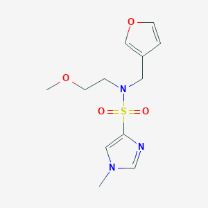 molecular formula C12H17N3O4S B2704591 N-(furan-3-ylmethyl)-N-(2-methoxyethyl)-1-methyl-1H-imidazole-4-sulfonamide CAS No. 1448057-24-6