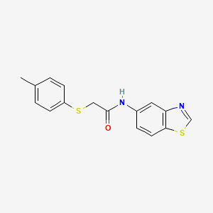 molecular formula C16H14N2OS2 B2704594 N-(benzo[d]thiazol-5-yl)-2-(p-tolylthio)acetamide CAS No. 942002-84-8