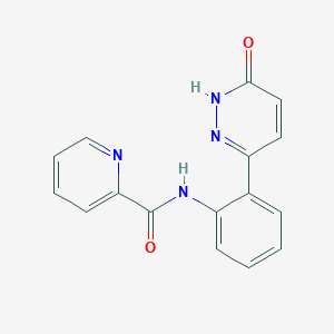molecular formula C16H12N4O2 B2704618 N-(2-(6-oxo-1,6-dihydropyridazin-3-yl)phenyl)picolinamide CAS No. 1428352-48-0