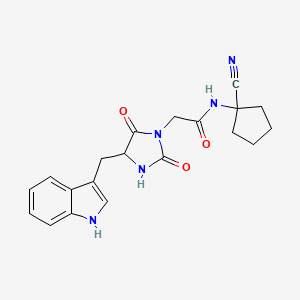 molecular formula C20H21N5O3 B2704622 N-(1-cyanocyclopentyl)-2-{4-[(1H-indol-3-yl)methyl]-2,5-dioxoimidazolidin-1-yl}acetamide CAS No. 1008239-02-8