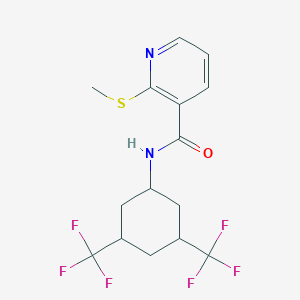 molecular formula C15H16F6N2OS B2704639 N-[3,5-bis(trifluoromethyl)cyclohexyl]-2-(methylsulfanyl)pyridine-3-carboxamide CAS No. 1209600-08-7