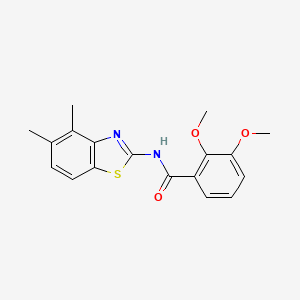 molecular formula C18H18N2O3S B2704654 N-(4,5-dimethyl-1,3-benzothiazol-2-yl)-2,3-dimethoxybenzamide CAS No. 895442-62-3