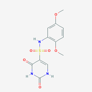 molecular formula C12H13N3O6S B2704749 N-(2,5-dimethoxyphenyl)-2-hydroxy-6-oxo-1,6-dihydropyrimidine-5-sulfonamide CAS No. 897622-84-3