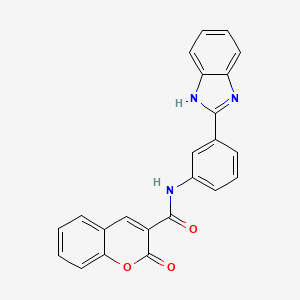 molecular formula C23H15N3O3 B2704762 N-[3-(1H-1,3-benzodiazol-2-yl)phenyl]-2-oxo-2H-chromene-3-carboxamide CAS No. 313701-06-3