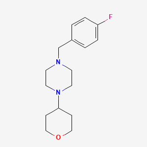 molecular formula C16H23FN2O B2704768 1-[(4-Fluorophenyl)methyl]-4-(oxan-4-yl)piperazine CAS No. 2097937-28-3