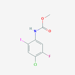 molecular formula C8H6ClFINO2 B2704776 Methyl (4-chloro-5-fluoro-2-iodophenyl)carbamate CAS No. 875305-49-0