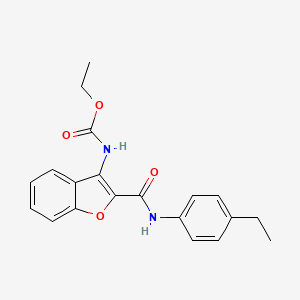 molecular formula C20H20N2O4 B2704783 Ethyl (2-((4-ethylphenyl)carbamoyl)benzofuran-3-yl)carbamate CAS No. 888463-19-2