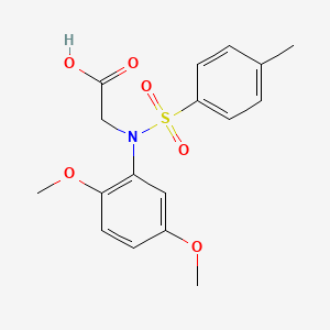 molecular formula C17H19NO6S B2704797 N-(2,5-dimethoxyphenyl)-N-[(4-methylphenyl)sulfonyl]glycine CAS No. 425610-95-3