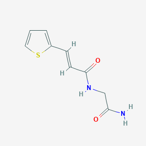 molecular formula C9H10N2O2S B2704806 (E)-N-(2-amino-2-oxoethyl)-3-(thiophen-2-yl)acrylamide CAS No. 1207061-46-8