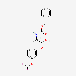 B2704826 3-[4-(Difluoromethoxy)phenyl]-2-(phenylmethoxycarbonylamino)propanoic acid CAS No. 136581-58-3