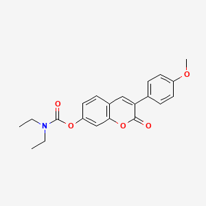 B2704830 3-(4-methoxyphenyl)-2-oxo-2H-chromen-7-yl diethylcarbamate CAS No. 869080-59-1