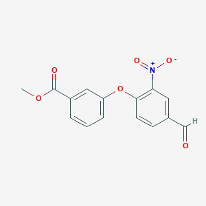molecular formula C15H11NO6 B2704853 Methyl 3-(4-formyl-2-nitrophenoxy)benzoate CAS No. 439095-08-6