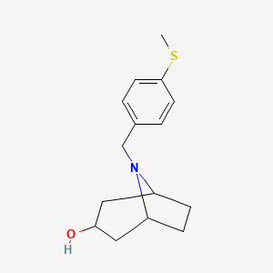molecular formula C15H21NOS B2704862 8-{[4-(methylsulfanyl)phenyl]methyl}-8-azabicyclo[3.2.1]octan-3-ol CAS No. 1272110-09-4