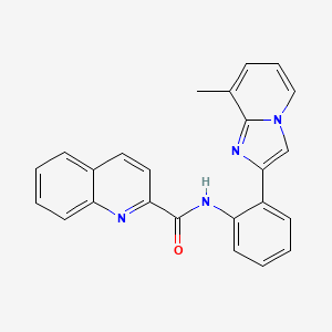 molecular formula C24H18N4O B2704868 N-(2-(8-methylimidazo[1,2-a]pyridin-2-yl)phenyl)quinoline-2-carboxamide CAS No. 1788948-74-2