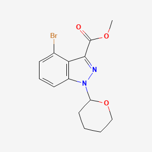 molecular formula C14H15BrN2O3 B2704888 methyl4-bromo-1-(oxan-2-yl)-1H-indazole-3-carboxylate CAS No. 2375258-97-0