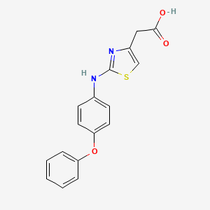 2-[2-(4-Phenoxyanilino)-1,3-thiazol-4-yl]acetic acid