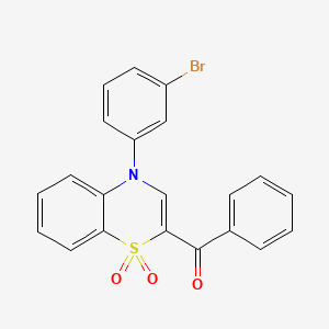 [4-(3-bromophenyl)-1,1-dioxido-4H-1,4-benzothiazin-2-yl](phenyl)methanone