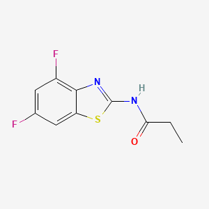 molecular formula C10H8F2N2OS B2704903 N-(4,6-difluoro-1,3-benzothiazol-2-yl)propanamide CAS No. 313251-55-7