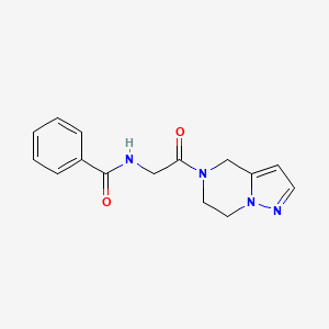 N-(2-(6,7-dihydropyrazolo[1,5-a]pyrazin-5(4H)-yl)-2-oxoethyl)benzamide