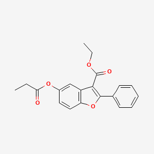 Ethyl 2-phenyl-5-(propanoyloxy)-1-benzofuran-3-carboxylate