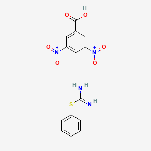 molecular formula C14H12N4O6S B2704920 (Phenylsulfanyl)methanimidamide 3,5-dinitrobenzoate CAS No. 2350179-01-8