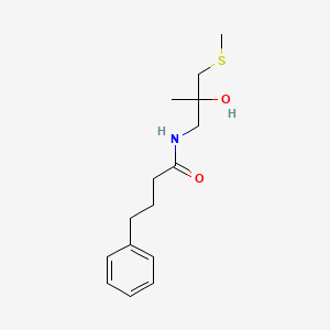 molecular formula C15H23NO2S B2704921 N-(2-hydroxy-2-methyl-3-(methylthio)propyl)-4-phenylbutanamide CAS No. 1396879-25-6