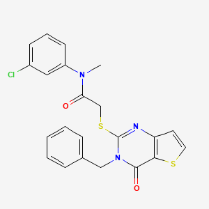 2-({3-benzyl-4-oxo-3H,4H-thieno[3,2-d]pyrimidin-2-yl}sulfanyl)-N-(3-chlorophenyl)-N-methylacetamide