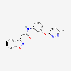 2-(benzo[d]isoxazol-3-yl)-N-(3-((6-methylpyridazin-3-yl)oxy)phenyl)acetamide