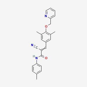 2-cyano-3-{3,5-dimethyl-4-[(pyridin-2-yl)methoxy]phenyl}-N-(4-methylphenyl)prop-2-enamide
